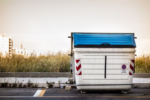 Waste collection truck in Blackfriars neighborhood