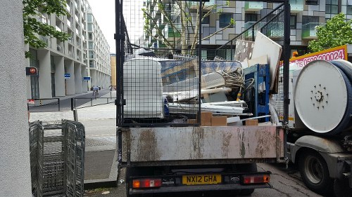 Garage clearance process with sorting and disposal